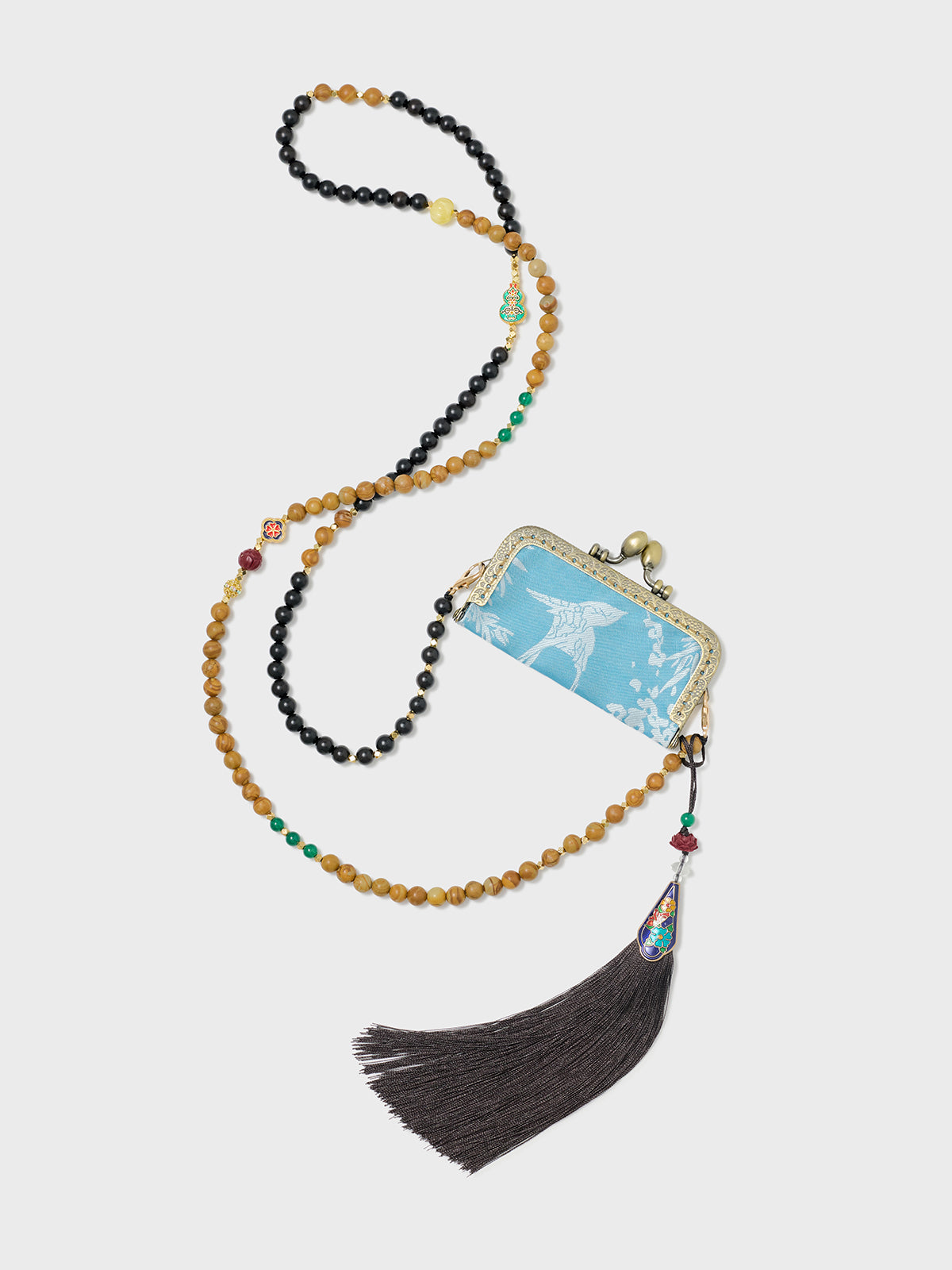 The Clasp Scent Pouch Necklace - Blue