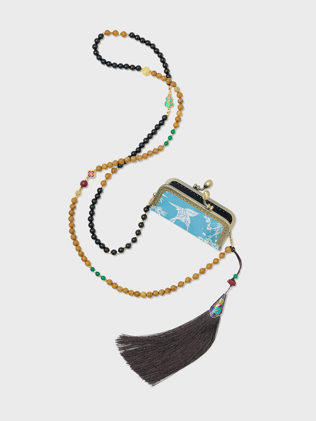 The Clasp Scent Pouch Necklace - Blue