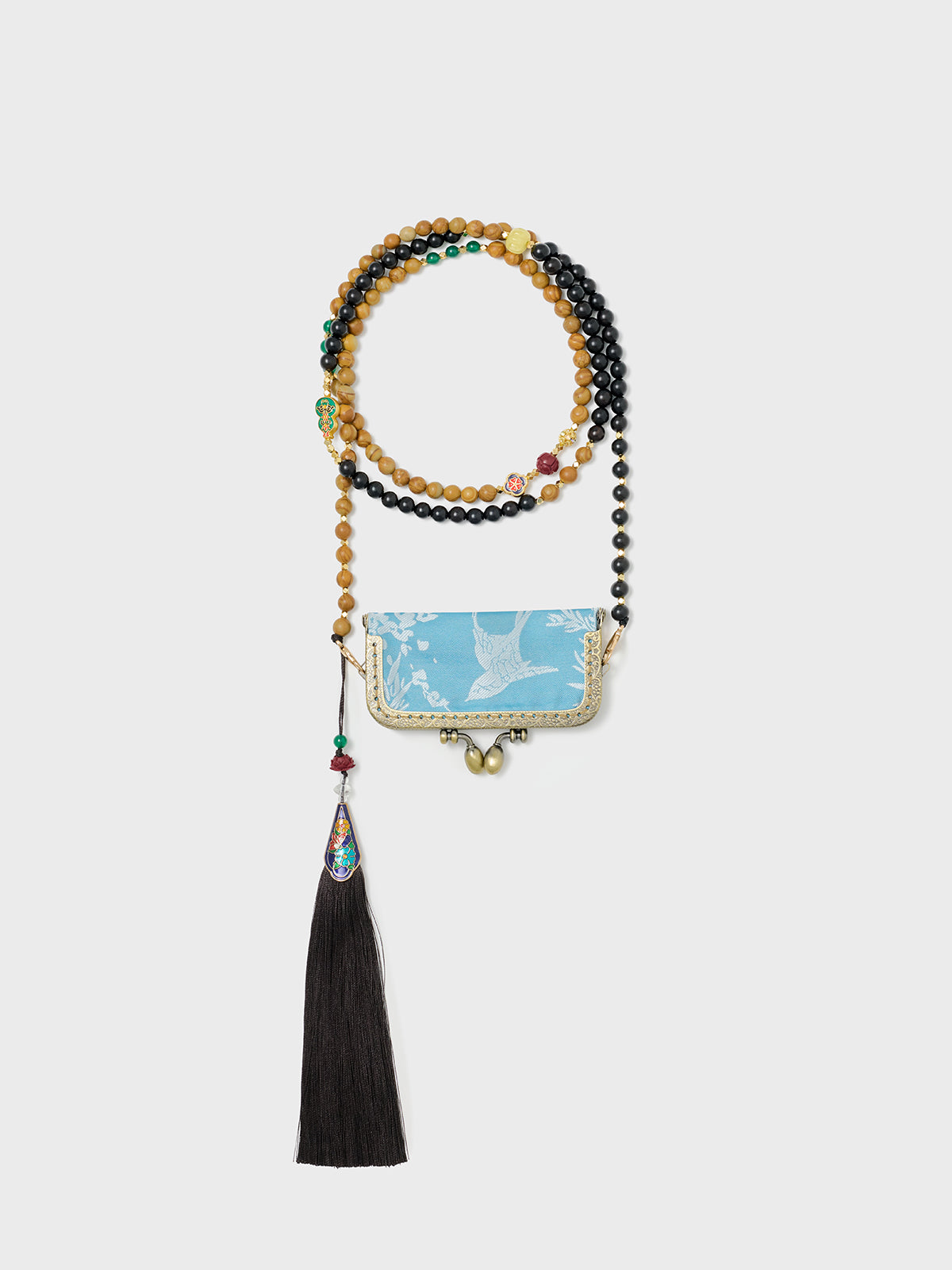 The Clasp Scent Pouch Necklace - Blue