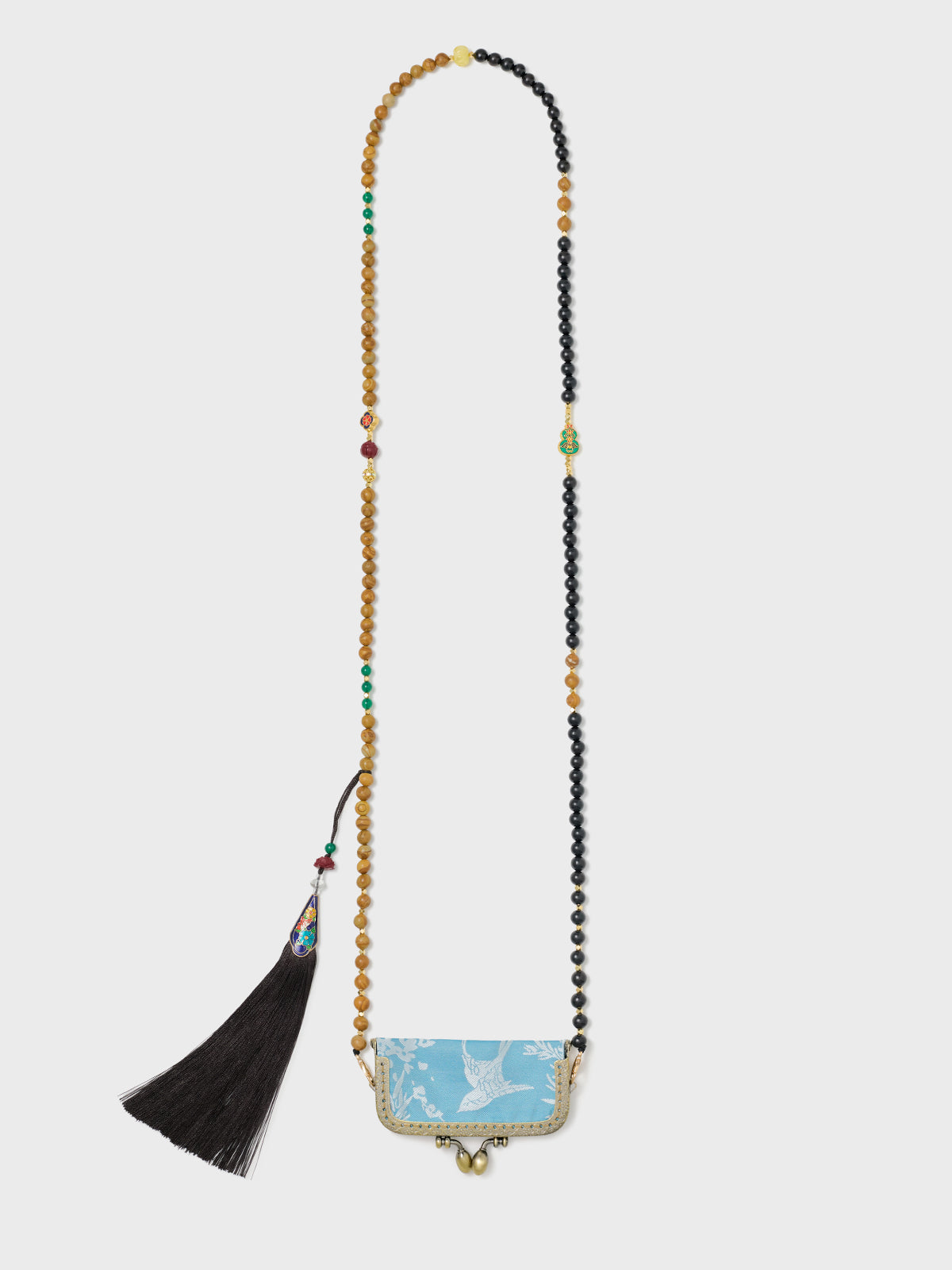 The Clasp Scent Pouch Necklace - Blue